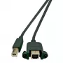 Microconnect USBABF1PANEL2 USB kabelis USB 2.0 1,8 m USB A USB B Melns