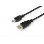 Microconnect USBAMB505 USB kabelis USB 2.0 0,5 m USB A Mini-USB B melns