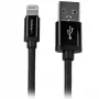 StarTech.com 2 m (6 pēdas) USB uz Lightning kabelis - Garais iPhone / iPad / iPod lādētāja kabelis - Lightning uz USB kabelis - Apple MFi sertificēts - Melns