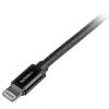 StarTech.com 2 m (6 pēdas) USB uz Lightning kabelis - Garais iPhone / iPad / iPod lādētāja kabelis - Lightning uz USB kabelis - Apple MFi sertificēts - Melns