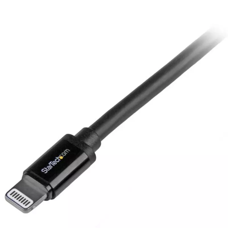 StarTech.com 2 m (6 pēdas) USB uz Lightning kabelis - Garais iPhone / iPad / iPod lādētāja kabelis - Lightning uz USB kabelis - Apple MFi sertificēts - Melns