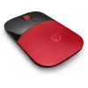 HP Z3700 sarkana bezvadu pele, piemērota abām rokām, optiskā, RF bezvadu, 1200 DPI, sarkana