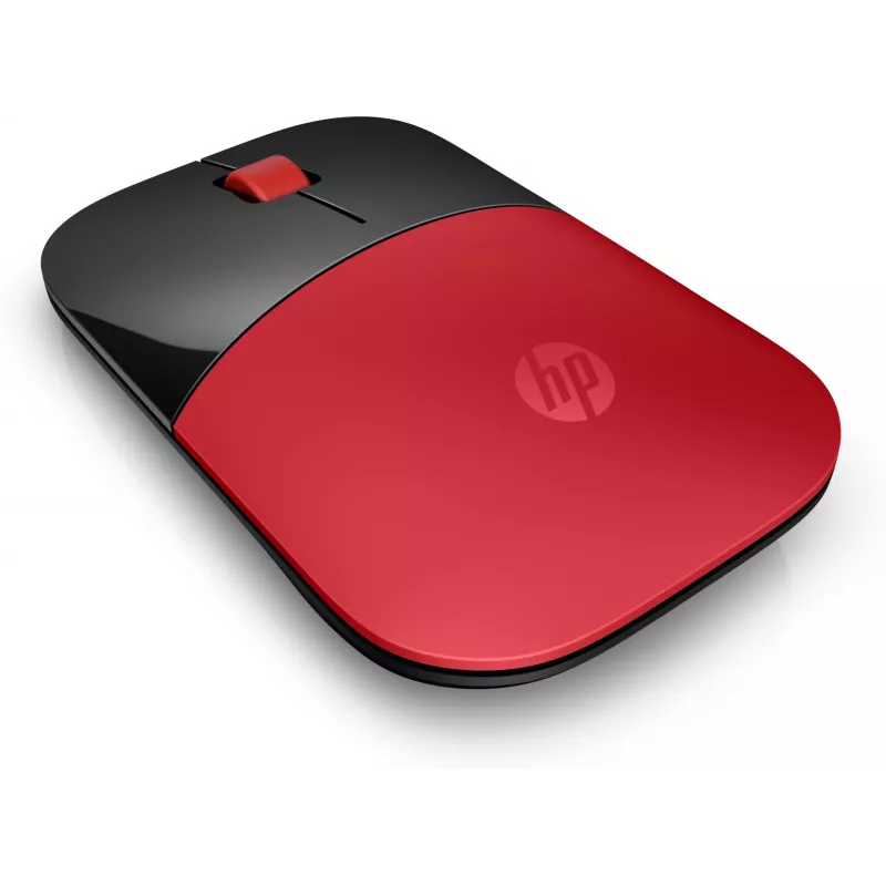 HP Z3700 sarkana bezvadu pele, piemērota abām rokām, optiskā, RF bezvadu, 1200 DPI, sarkana