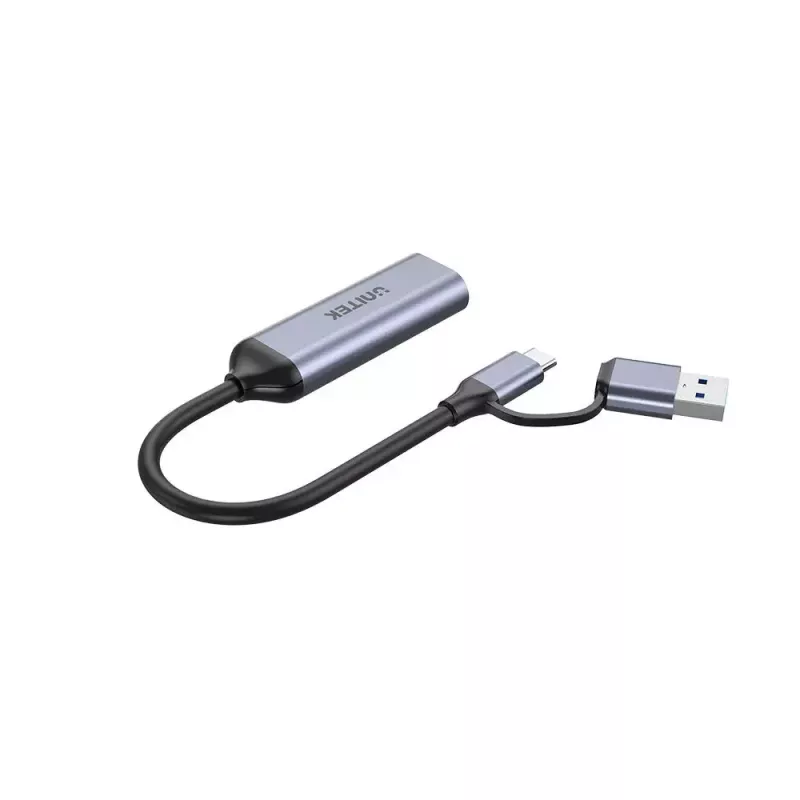 Video kabeļa adapteris UNITEK V1167A USB Type-A/USB Type-C HDMI, melns