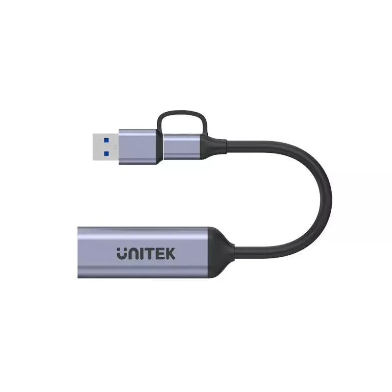 Video kabeļa adapteris UNITEK V1167A USB Type-A/USB Type-C HDMI, melns