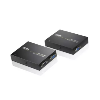 ATEN VGA Over Cat5e/6 Video Extender 150metri, 1920 x 1200 pikseļi, AV raidītājs un uztvērējs, 150 m, vadu, melns