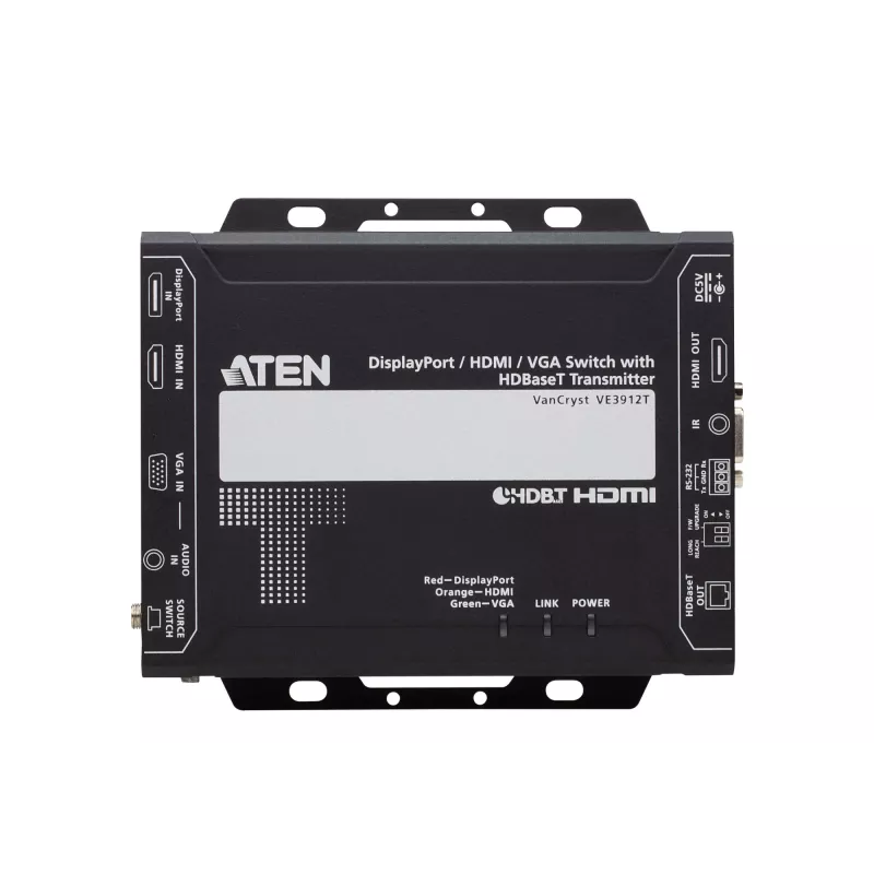 ATEN DisplayPort / HDMI / VGA pārslēgs ar HDBaseT raidītāju
