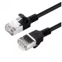 Microconnect V-FTP6A01S-plāns tīkla kabelis melns 1 m Cat6a U/FTP (STP)