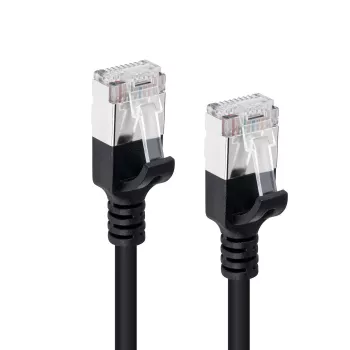 Microconnect V-FTP6A02S-plāns tīkla kabelis Melns 2 m Cat6a U/FTP (STP)