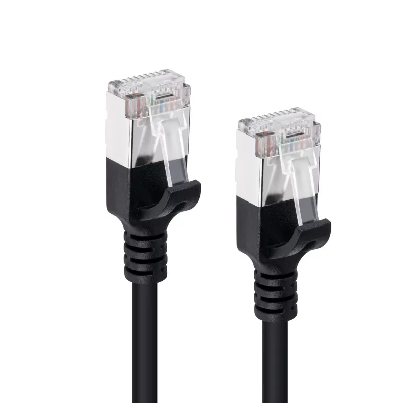 Microconnect V-FTP6A05S-plāns tīkla kabelis Melns 5 m Cat6a U/FTP (STP)