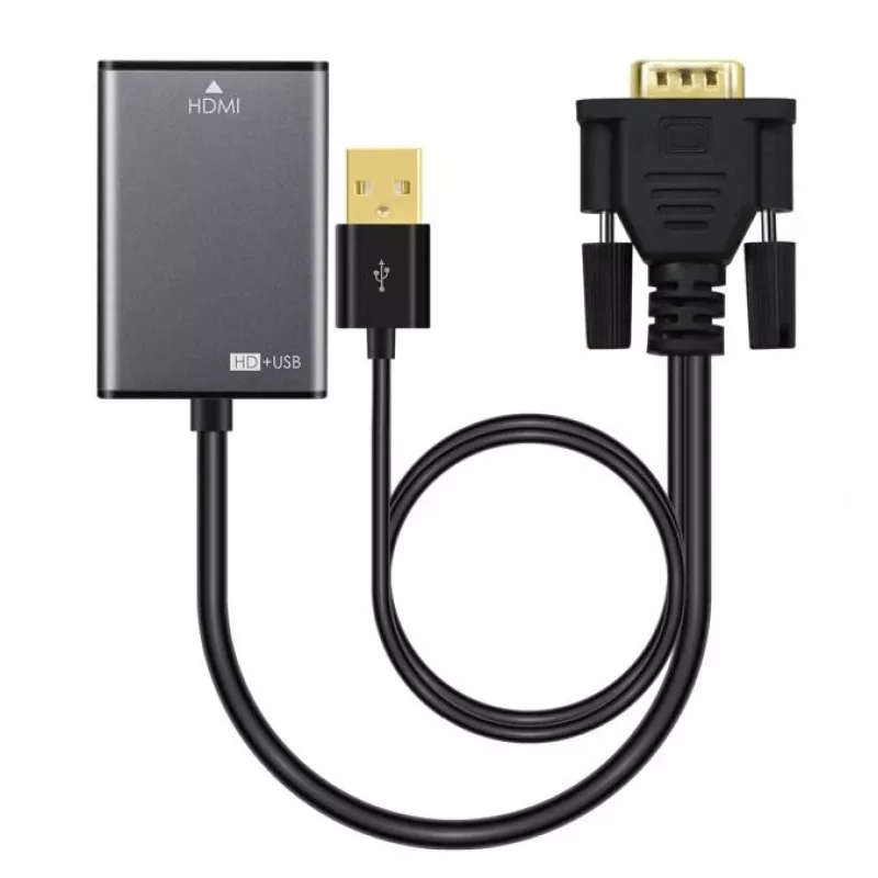 Microconnect VGAHDMI VGA kabelis 0,15 m VGA (D-Sub) Melns