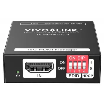 Vivolink VLHDMICTL2 EDID emulators 3840x2160 18Gbit/s Melns