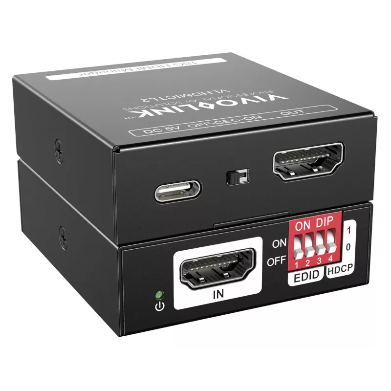 Vivolink VLHDMICTL2 EDID emulators 3840x2160 18Gbit/s Melns