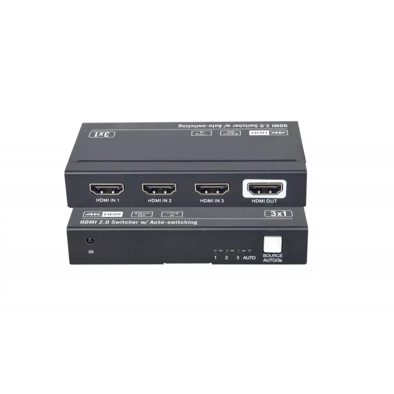 HDMI Video Switch Vivolink VLSW131 3840x2160 60fps Melns