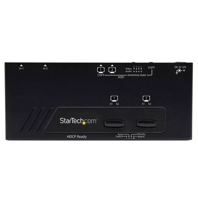 StarTech.com 2X2 HDMI matricas slēdzis ar automātisko un prioritāro pārslēgšanos – 1080p