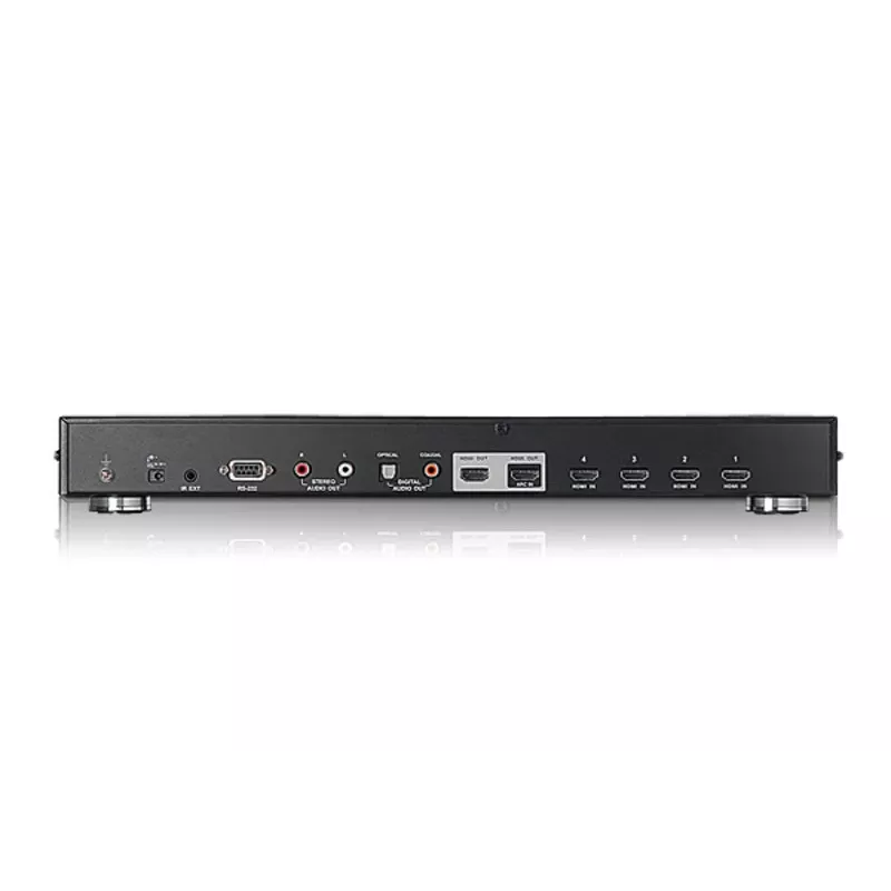 ATEN 4 portu divu skatu HDMI pārslēdzējs, HDMI, metāls, melns, 15 m, 480p, 720p, 1080i, 1080p, 6,75 Gbit/s