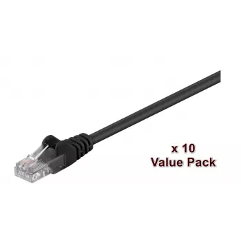 Microconnect V-UTP505SVP tīkla kabelis Melns 5 m Cat5e U/UTP (UTP)