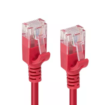 Microconnect V-UTP6A005R-plāns tīkla kabelis, sarkans, 0,5 m, Cat6a, U/UTP (UTP)