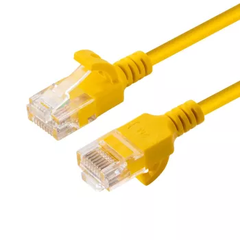 Microconnect V-UTP6A005Y-plāns tīkla kabelis, dzeltens, 0,5 m, Cat6a, U/UTP (UTP)