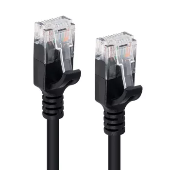 Microconnect V-UTP6A10S-plāns tīkla kabelis melns 10 m Cat6a U/UTP (UTP)