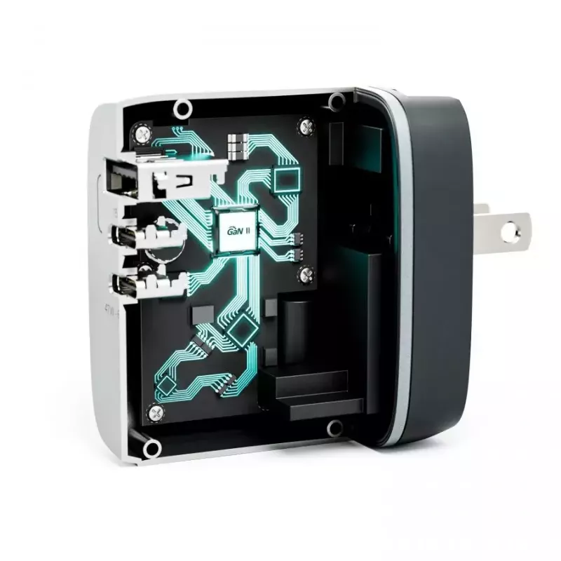 Iekštelpu lādētājs ALOGIC 3X67 67W Multi-Country GaN lādētājs 2 USB Type-C