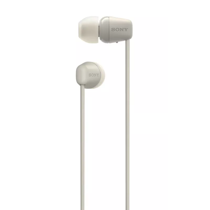 Sony WI-C100 Bezvadu austiņas iebūvētas, zvaniem/mūzikai, Bluetooth, bēšas