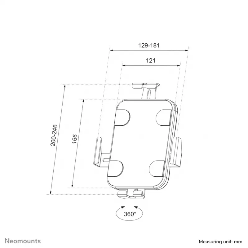 Tablet Holder Neomounts WL15-625WH1 Passive Indoor balta