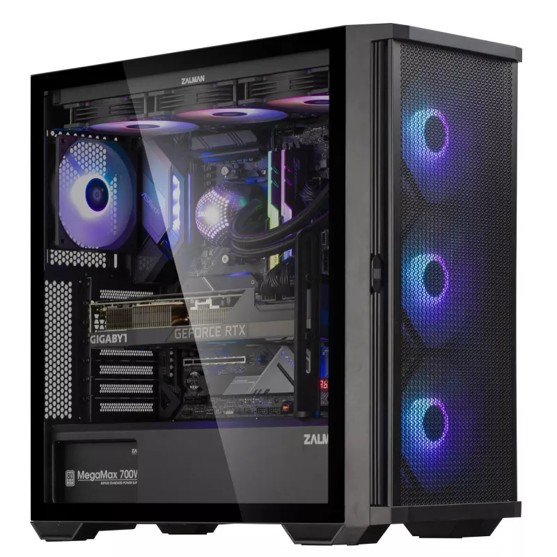 Zalman Z10 PLUS datora korpuss Midi Tower melnā krāsā