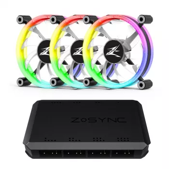 Zalman ZM-LF120A3 datora dzesēšanas sistēma Datora korpusa ventilators 12 cm Melns, Balts
