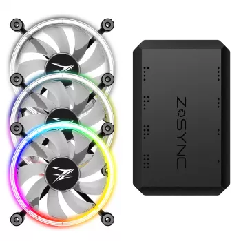 Zalman ZM-LF120A3 datora dzesēšanas sistēma Datora korpusa ventilators 12 cm Melns, Balts