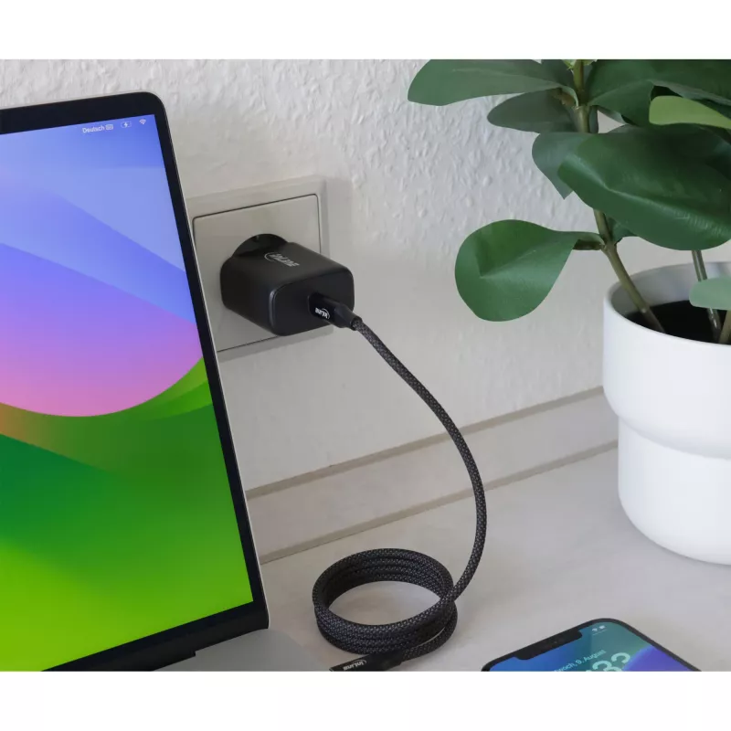 InLine USB PD strāvas adapteris, GaN lādētājs, viens USB-C, Power Delivery, 65 W
