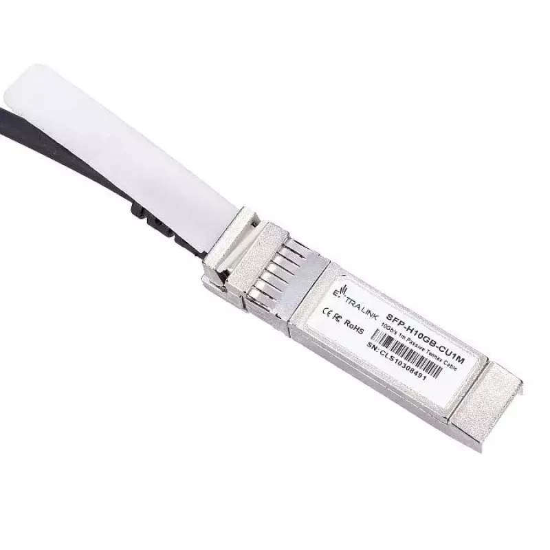 Extralink EX.2268 InfiniBand/optiskās šķiedras kabelis 1 m SFP+ DAC Melns