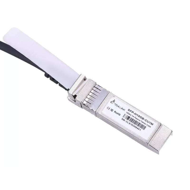 Extralink EX.2268 InfiniBand/optiskās šķiedras kabelis 1 m SFP+ DAC Melns