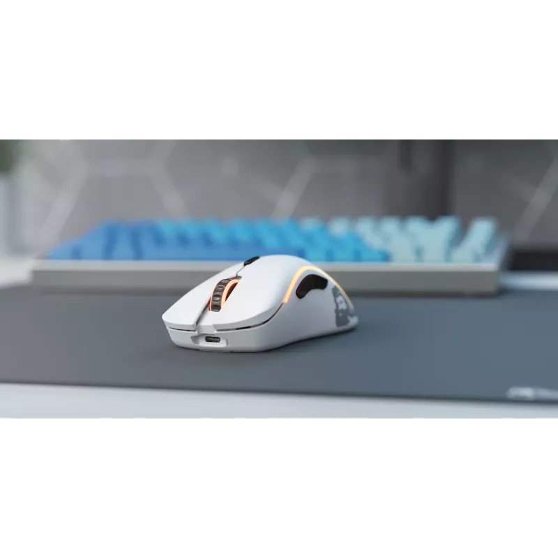 Glorious Gaming Glorious Model D Wireless - Matte balta, Right-hand, RF Wireless, 19000 DPI, balta