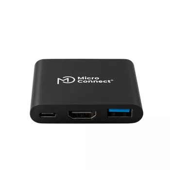Microconnect MC-HUBAV1 klēpjdatora dokstacija/porta replikators, dokstacija, balta