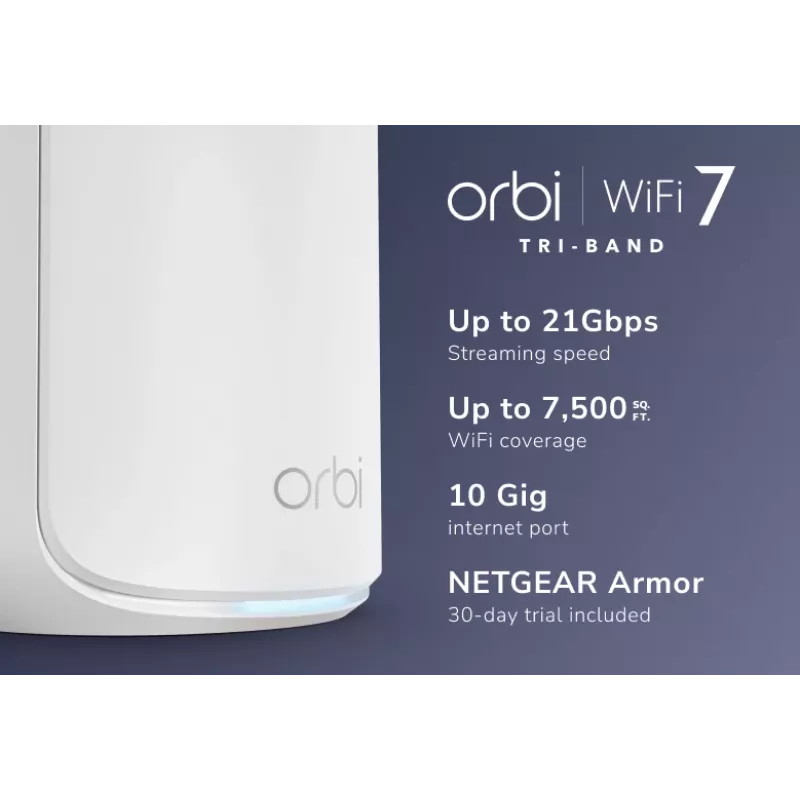 NETGEAR Orbi 870 Tri-band (2.4 GHz / 5 GHz / 6 GHz) balta 5 Internal