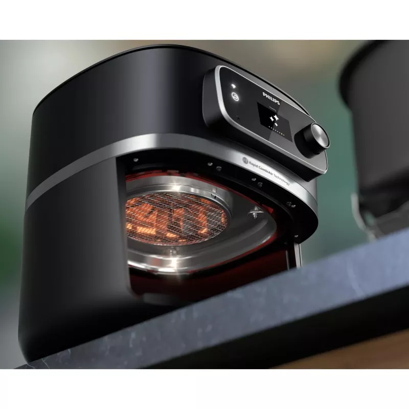 Karstā gaisa friteris Philips 7000 sērija HD9880/90 8,3L 2200W melns nerūsējošais tērauds