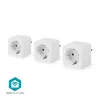 Smart plug Nedis WIFIP121FWT3 - Wi-Fi indoor outlet, pack of 3