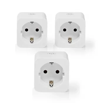 Smart plug Nedis WIFIP121FWT3 - Wi-Fi indoor outlet, pack of 3
