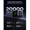 Ugreen 20000mAh 130W ātrās uzlādes ārējais akumulators litija pelēks