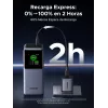 Ugreen 20000mAh 130W ātrās uzlādes ārējais akumulators litija pelēks