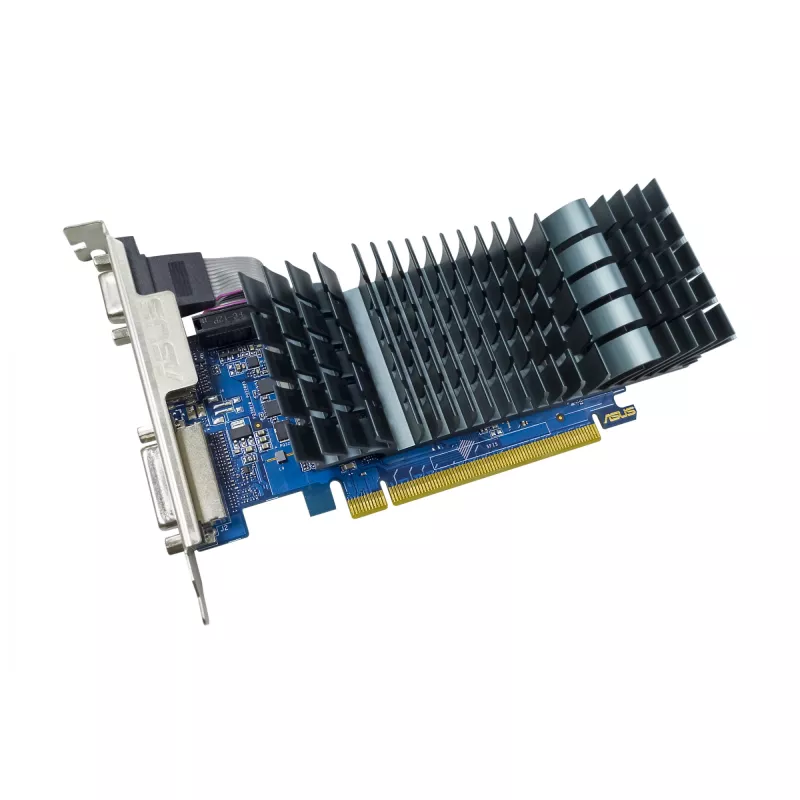Grafikas karte ASUS GeForce GT 710 — 2 GB GDDR5, 64 bitu, PCIe 2.0, pasīvā dzesēšana