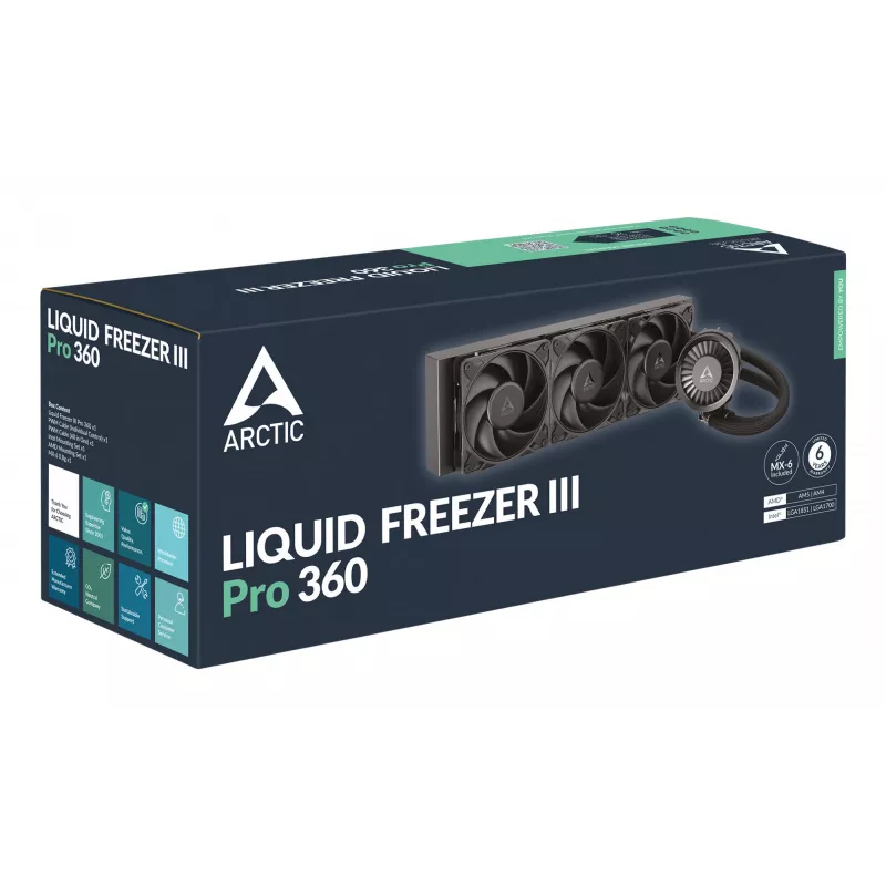 ARCTIC Liquid Freezer III Pro 360 - daudzpusīgs visaptverošs CPU ūdens dzesētājs