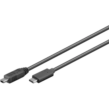 Microconnect USB3.1CMB505 USB kabelis USB 3.2 Gen 1 (3.1 Gen 1) 0,5 m USB C Mini-USB B Melns