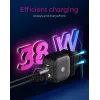 Wall Charger ICY BOX 2-port USB Power Delivery Fast Charging Melns