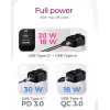 Wall Charger ICY BOX 2-port USB Power Delivery Fast Charging Melns