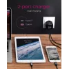 Wall Charger ICY BOX 2-port USB Power Delivery Fast Charging Melns