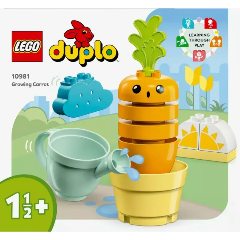 Rotaļlietu komplekts LEGO Duplo 10981 Augošais burkāns — interaktīvs pirmsskolas būvēšanas komplekts