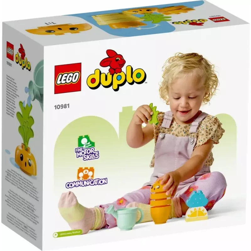 Rotaļlietu komplekts LEGO Duplo 10981 Augošais burkāns — interaktīvs pirmsskolas būvēšanas komplekts