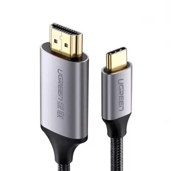 Ugreen 50570 video kabeļa adapteris 1,5 m USB C uz HDMI A tips (standarta) melns
